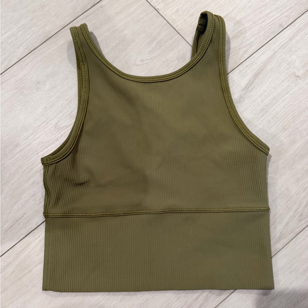 Green lululemon Align High-Neck Tank Top.